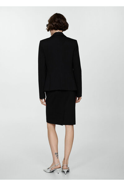 MANGO Woman Siyah Kadın  Blazer Ceket 67140485