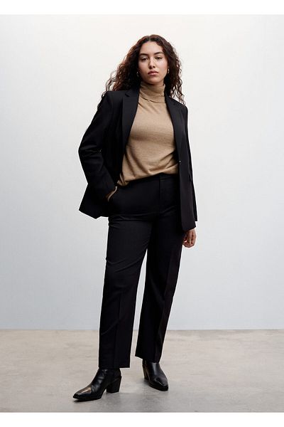 MANGO Women's Black Pants -57078268