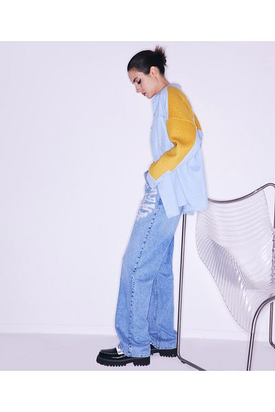 Twist Blue Woven Shirt