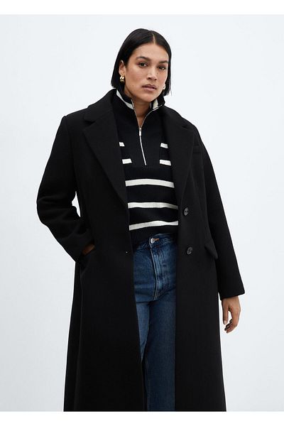 MANGO Woman Women's Black Coat - Model67170652