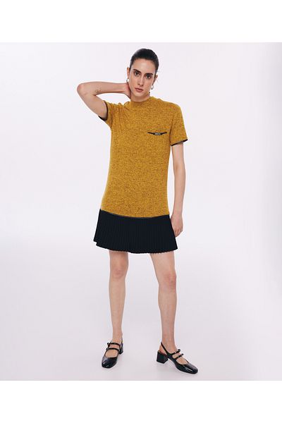 Twist Yellow Knitted Dress