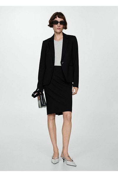 MANGO Schwarzer Blazer für Damen -67140485