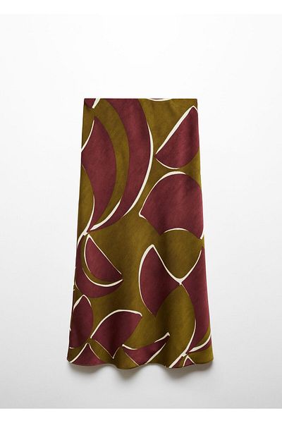 MANGO Woman Fustă de damă Bordeaux - Model67064055