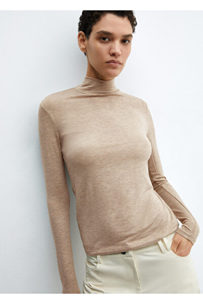 MANGO Woman Γυναικείο T-Shirt67910470 - Χρώμα άμμου