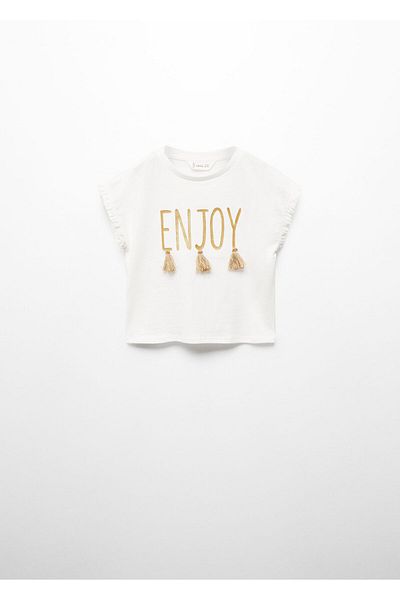 MANGO Woman Tricou alb pentru fetiță -67016009
