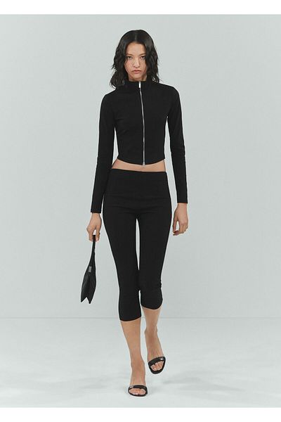 MANGO Woman Dámské černé punčocháče – Model67053699
