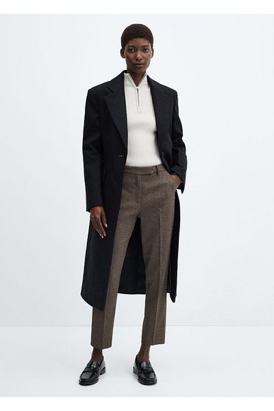 MANGO Woman 67160471 Model Gray Women's Trousers
