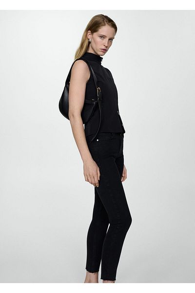 MANGO Woman Denim Women's Jeans Black -67310347