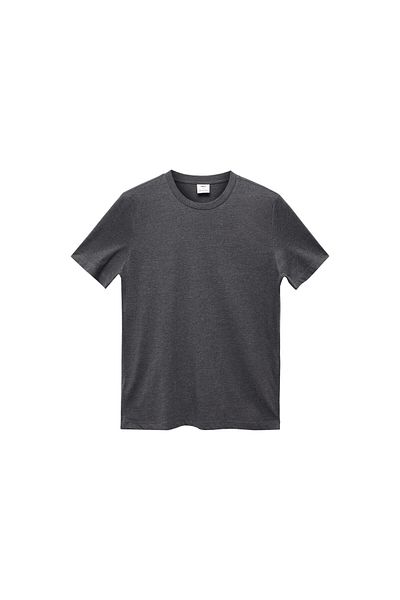 MANGO Woman Men's T-Shirt - Charcoal, Model67840647