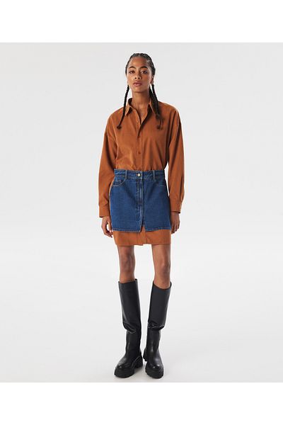 Twist Denim Brown Dress