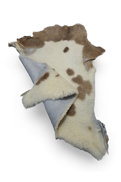 Ottoman Pouffe Art Deco '' Hakiki Gerçek Deri Koyun Postu 57x70cm (01) '' Dan...