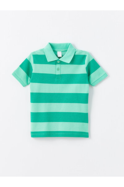 LC Waikiki Polo Yaka Kısa Kollu Çizgili Erkek Bebek Tişört