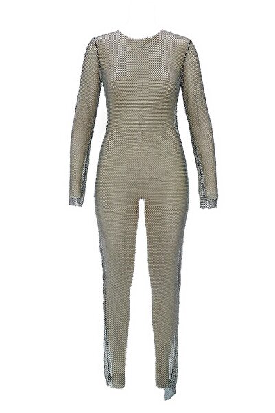 NOK İSTANBUL Dazzling Crystal Elegance Dress Siyah-Gümüş
