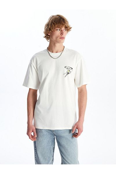 LC Waikiki Crew Neck Short Sleeve Printed Combed Cotton Men's T-Shirt
