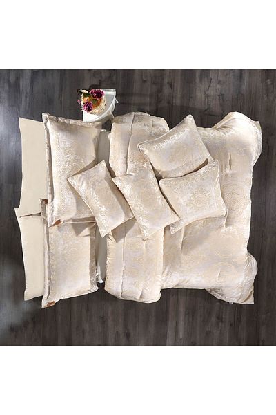 In House Vittoria | 10 Pieces Copland Comforter Set - King - 260x240 cm - 301 - Beige