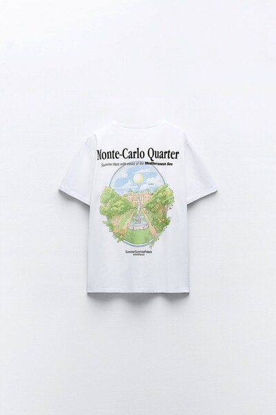 The Champ Clothing Γυναικείο μπλουζάκι Monte Carlo Written Oversize Λευκό