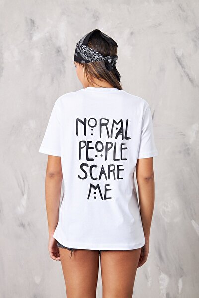 The Champ Clothing Біла жіноча футболка - The Champ Normal People Scare Me з ...
