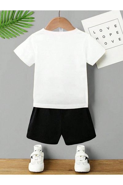 THEKONT King Printed Children's Set - Shorts, Top and Bottom Set, Age 3 / 10 Years