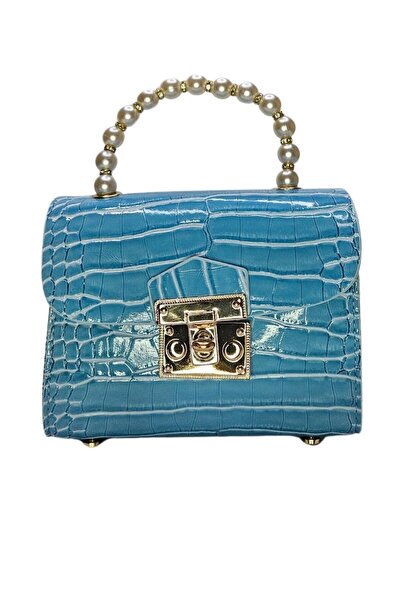 vos versa Kadın Gold Zincir Askılı El Ve Omuz Çanta Krokodil Desenli