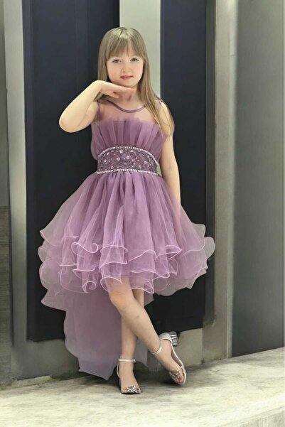 Bambi Kids Omuz Detaylı Mezuniyet ve Balo Elbisesi Çocuk Abiye