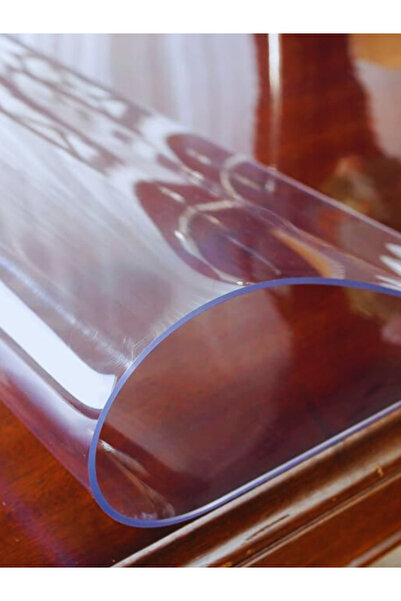 vexillum Şeffaf Masa Örtüsü Koruyucu 2.4mm Kalın Oval Köşe Premium Kokusuz Plastik Masa Örtüsü PVC Masa Örtü