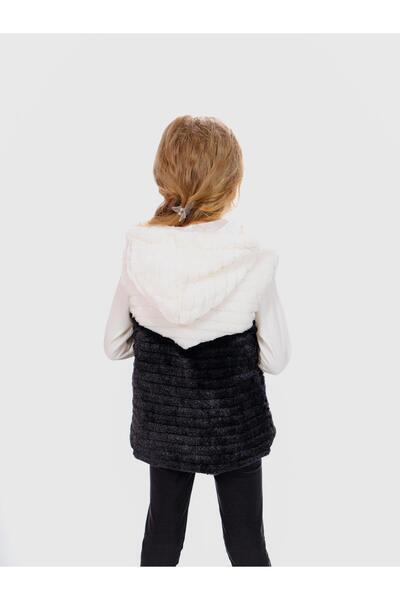 Kamex Λευκό Μαύρο Παιδικό Γιλέκο - Φόδρα