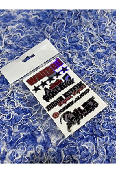 Etiket Oto Aksesuar Yeni Araç Kelebek Cam Sticker Seti HologramBaskı Kaplama ...