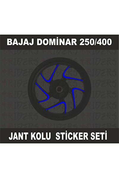 TRİDERS Dominar 250/400  Uyumlu Jant Kolu Sticker REFLEKTİF MAVİ