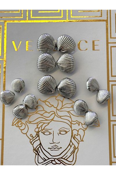 ODDA TASARIM ATÖLYESİ Seashell Model - Silver Colored Blazer Jacket Set