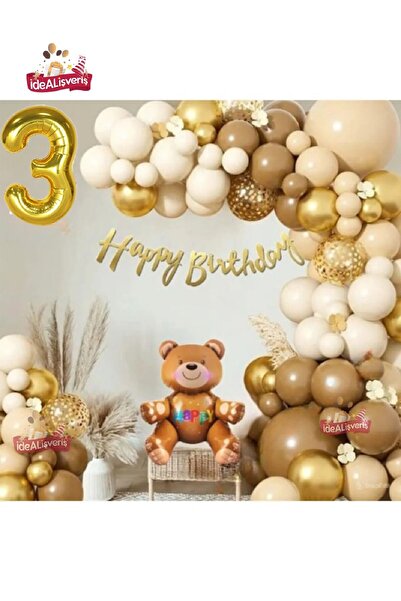 BKMC PARTY Σετ αλυσίδας με μπαλόνι με φύλλο αλουμινόχαρτο σε χρυσό χρώμα - Στ...