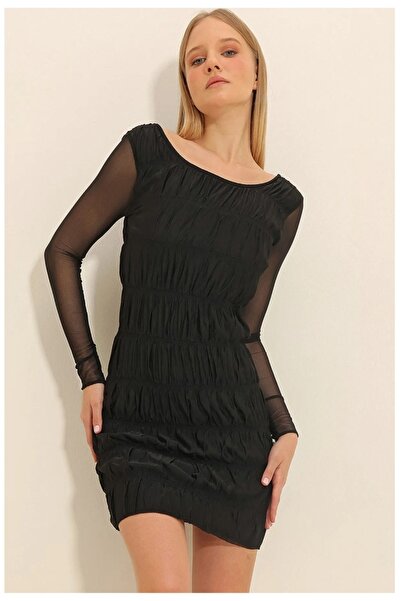 rozay modern tarz Sırt Dekolte Elbise