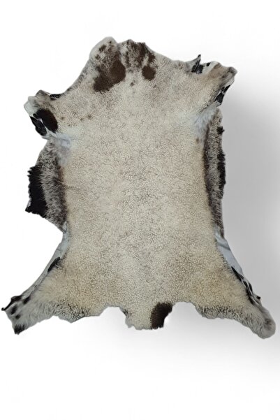 Ottoman Pouffe Art Deco Hakiki Deri Koyun Postu 52x66cm (085) Dana Inek Poste...