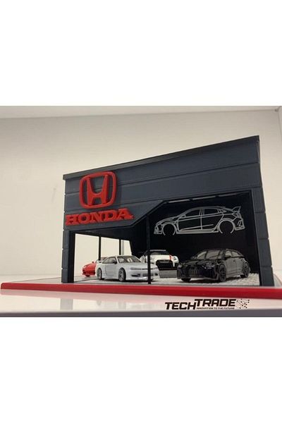 Tech Trade Honda Diecast Showroom Garage Diorama 1:64 Scale