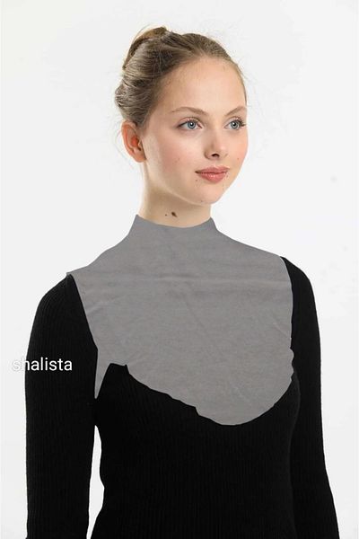 Shalista Buy 4 Pay 3 Gray Hijab High-Rise - Bonnet - Viscose Cotton Combed Cotton (Price Is for 1 Piece)