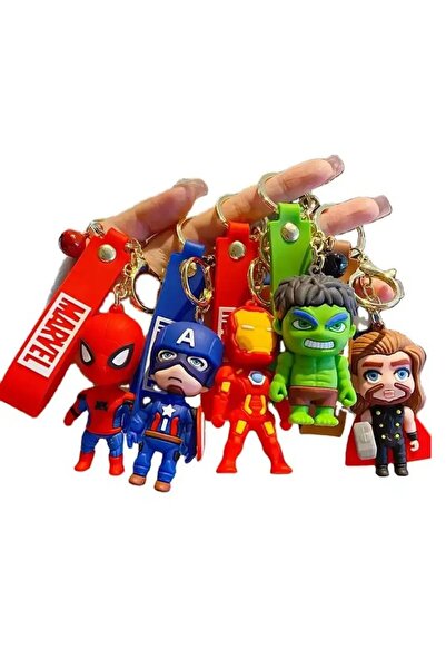 Janva Sonic Süpermen Marvel Kahramanlar Anahtarlık Okul Çanta Süsü Oyuncak 6'lı