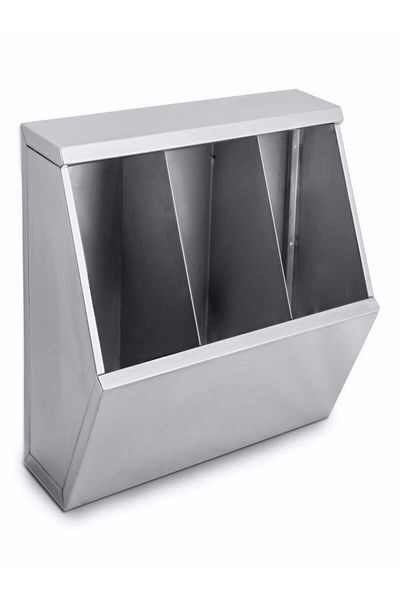 WELLDONE Overshoes Bone Mask Cabinet - 3 Compartment Set Overshoes Mask Bone Box Stainless Hygiene Cabinet