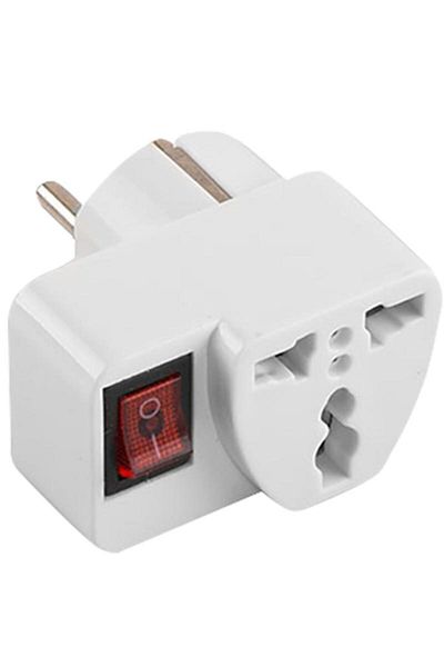 Axe Tools On/Off Buttoned English Plug Universal Socket Converter for Laptop Notebook Compatible Axe-223