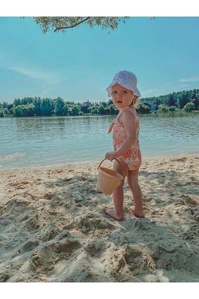 SMP 18-24 Months Floral Patterned Sleeveless Baby Girl Swimsuit