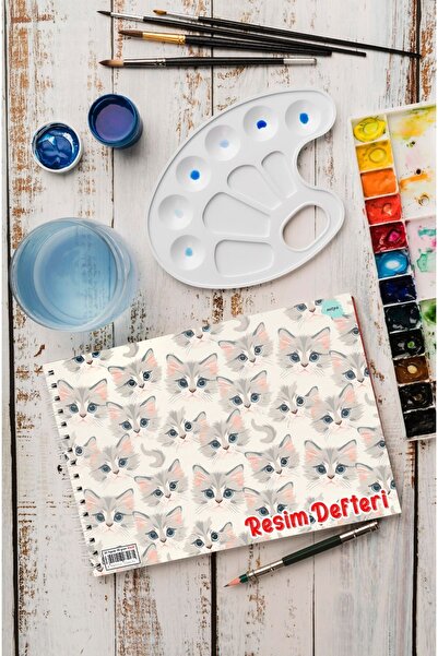 kutuTR Luxury 25x35 Painting Book - Wooden Cover, 110 gr, 30 Sheets RD001