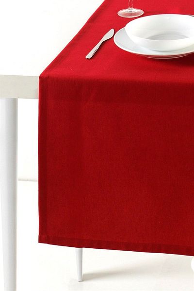 Denizli Concept Red Roma Runner - 50x170 Solid Color Tableware Decor