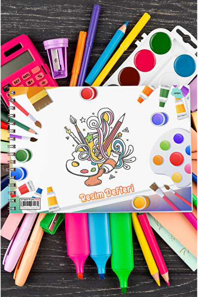 kutuTR Luxury 25x35 Wooden Covered Painting Book - 110 gr, 30 Sheets RD003