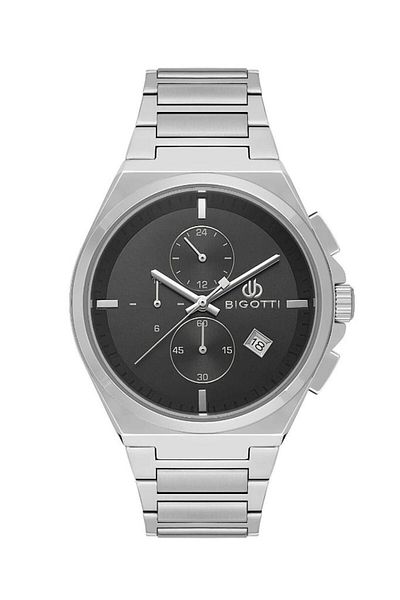 Bigotti Bg.1.10575-2 Steel Plated Functions Active Metallic Men Wrist Watch