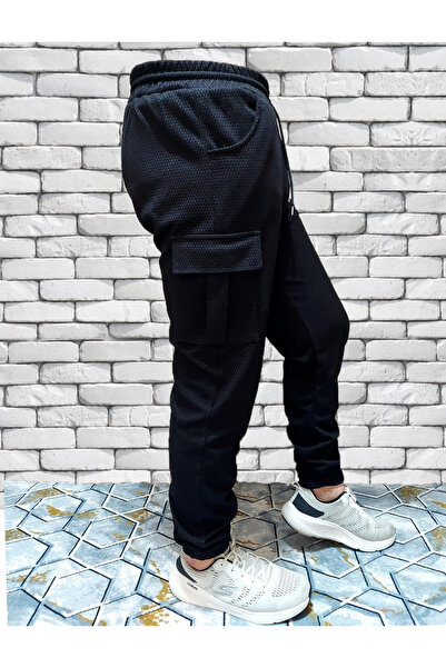 TUKSAR بنطال رياضي بجيب شحن على شكل قرص العسل