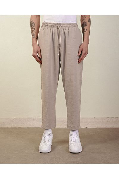 İLKCET MODA Ανδρικό λινό παντελόνι - Κανονική εφαρμογή