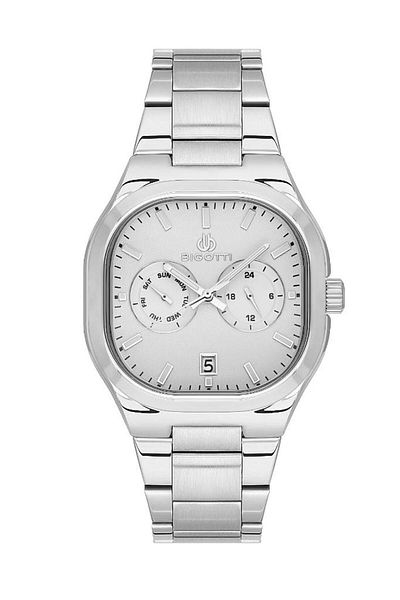 Bigotti Bg.1.10555-1 Metalic Men's Wristwatch - Steel Plated, Functions Active