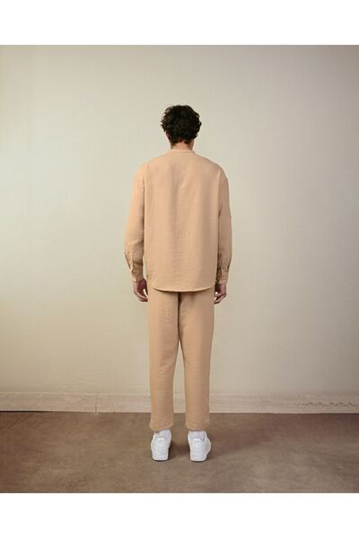 İLKCET MODA Обикновен мъжки ленен панталон