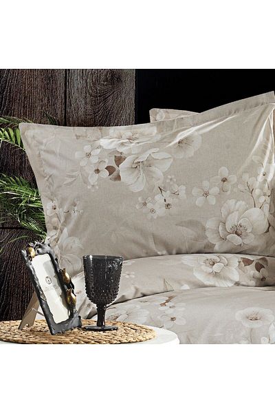 In House Cesar | 8 Pieces Cotton Comforter Set - King - 260x240 cm - Beige