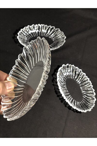 Paşabahçe Aurora Oval Serving Snack Plate 3 Pieces 15 Cm 10545 Fma460034