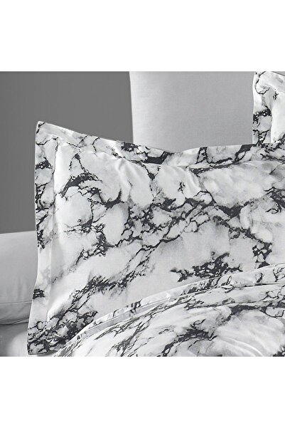 In House Sporting | 8 Pieces Ranforce Cotton Comforter Set - King - 260x240 cm - 23386-v1 - White & Black