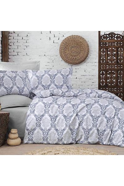 In House Dany | 8 Pieces Ranforce Cotton Comforter Set - King - 260x240 cm - 2856 - Grey
